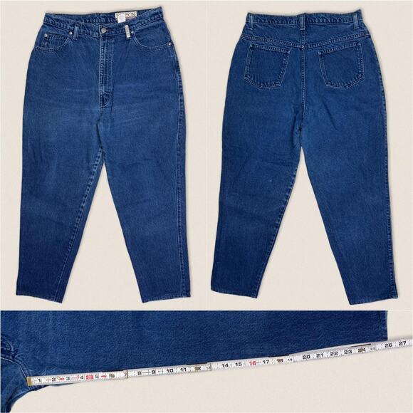 Vintage Sasson Mom Jeans High Waisted Rise - Size 31 x 26 PETITE SHORT - Picture 2 of 4